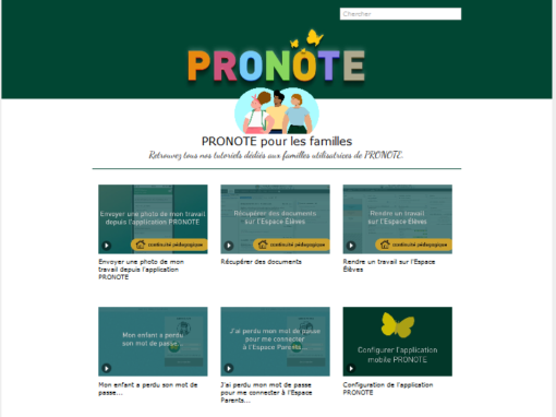 Pronote pour les parents – tutoriels d’utilisation  Collège Marcelle Baron